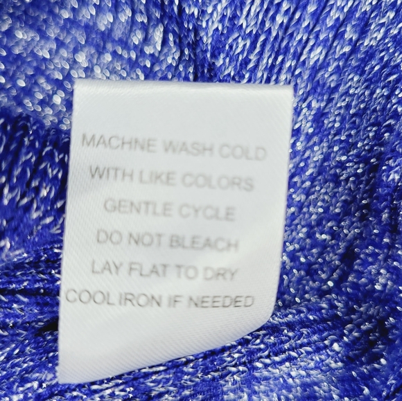 Almost Famous Sweater Dress Long Sleeve Women's Large Blue Midi Metallic Bodycon - Picture 10 of 11